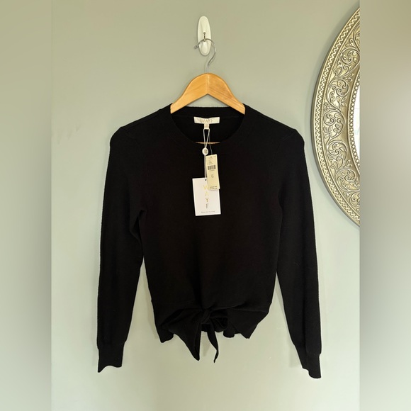 Anthropologie Sweaters - New WAYF By Anthropologie tie front sweater size XS black
